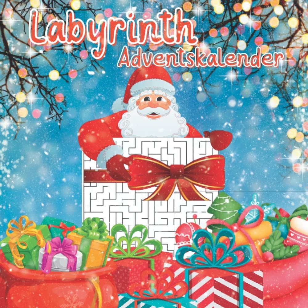 Independently published Adventskalender Labyrinth Rätsel - Labyrinthe Buch mit 72 Puzzles in 3 Schwierigkeitsstufen von Leicht bis Schwer: Jeden Tag neue Labyrinth Rätsel für ... Erwachsene, Jugendliche und (German Edition)
