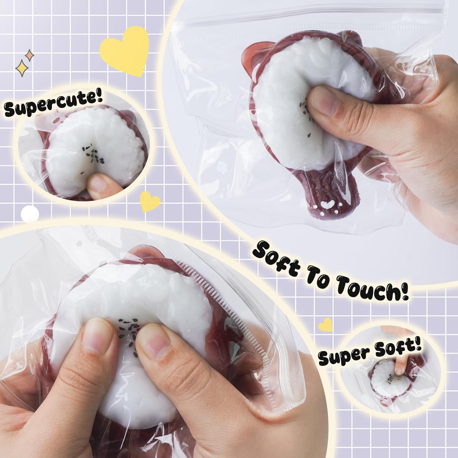 Taba Squishy Toys, Cat Paw Cute Kawaii Squeeze Toys ,Sticky Squishy Fidget Toys Silicone Squeeze Toy for Stress Relief,Cute Soft Toys,Best Gift for Anniversary image 5