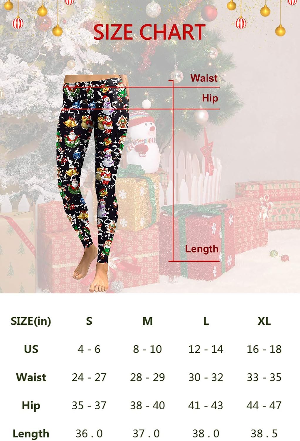 For G and PL Women's Ugly Santa Funny Costume Christmas Leggings : Clothing, Shoes & Jewelry