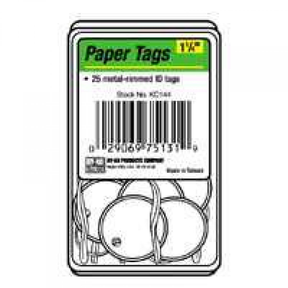 Paper Keytag W/Split Ring by HY-KO PRODUCTS