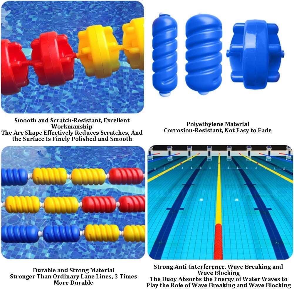 Corde De Sécurité pour Piscine - Barrière Spirale Flottante pour Une Utilisation Intérieure/extérieure, Empêche Laccès Aux Zones Dangereuses, Diameter 9cm 6m/19.68ft