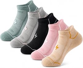 Women's Running Socks, 5/6 Pairs, Soft & Breathable Athletic Ankle Socks, Ideal for Daily Training