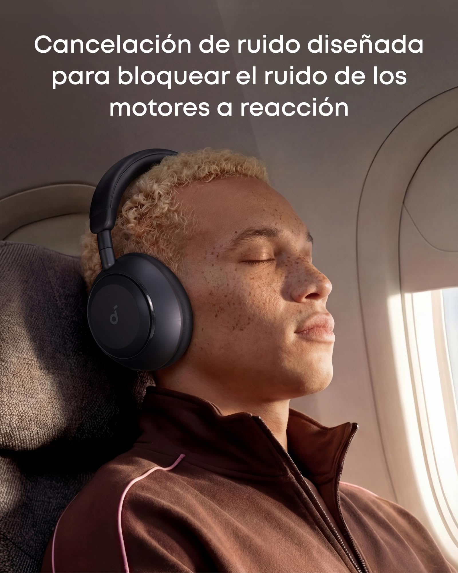 Soundcore Space 2 Auriculares con Cancelación Activa de Ruido de Anker, 50H Autonomía, Audio de Gran Resolución LDAC, Conexión Dual, Llamadas Nítidas, Bluetooth 6.1, Modo Siesta, Detección de Uso