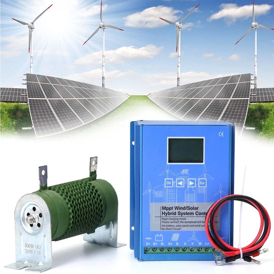 6000W 8000W Solar Und Wind Hybrid Laderegler,Mppt Laderegler,3000W/4000W Windkraftanlage+3000W/4000W Solarpanel,12V/24V/48V Automatische Erkennung,Für Windkraft und Solarkraft,12V-6000W