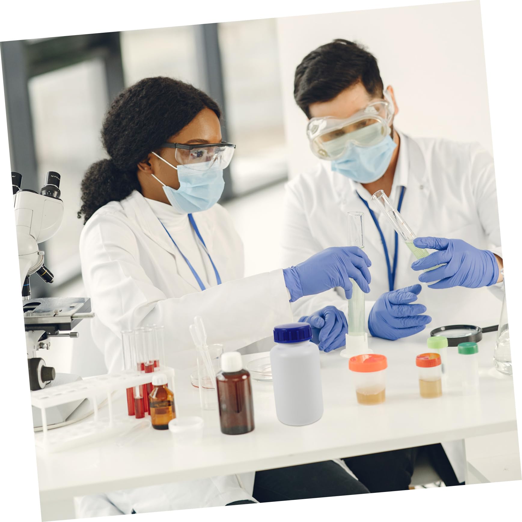 ULTECHNOVO 15piezas Botellas De Muestra De Tapa De Botellas De Resistente y Sellado Para Almacenamiento Seguro De Reactivos Químicos y Líquidos Para Laboratorios y Uso Diario