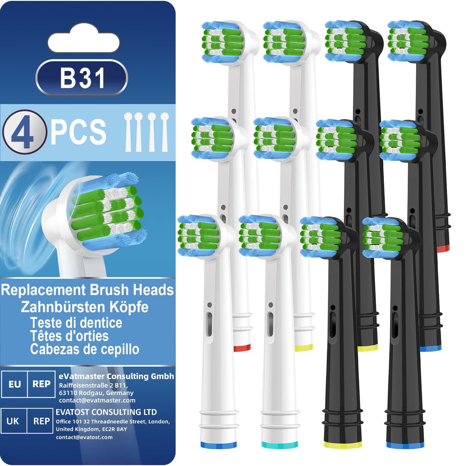 Replacement Toothbrush Heads Compatible with Oral B Electric Toothbrushes Brush Heads Compatible with Oral B Replacement Heads Refill