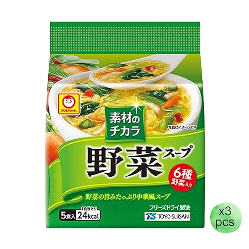 Miniatura 2 de "Sozainochikara" Sopa de verduras liofilizada (5 bolsas) 1.1oz 3pcs Sopa instantánea japonesa Maruchan Ninjapo