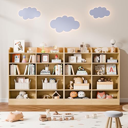 Miniatura 5 de Cozy Castle Organizador de almacenamiento de juguetes, estantería para niños de 5 niveles, estantería de 10 cubos para niños pequeños, armario de