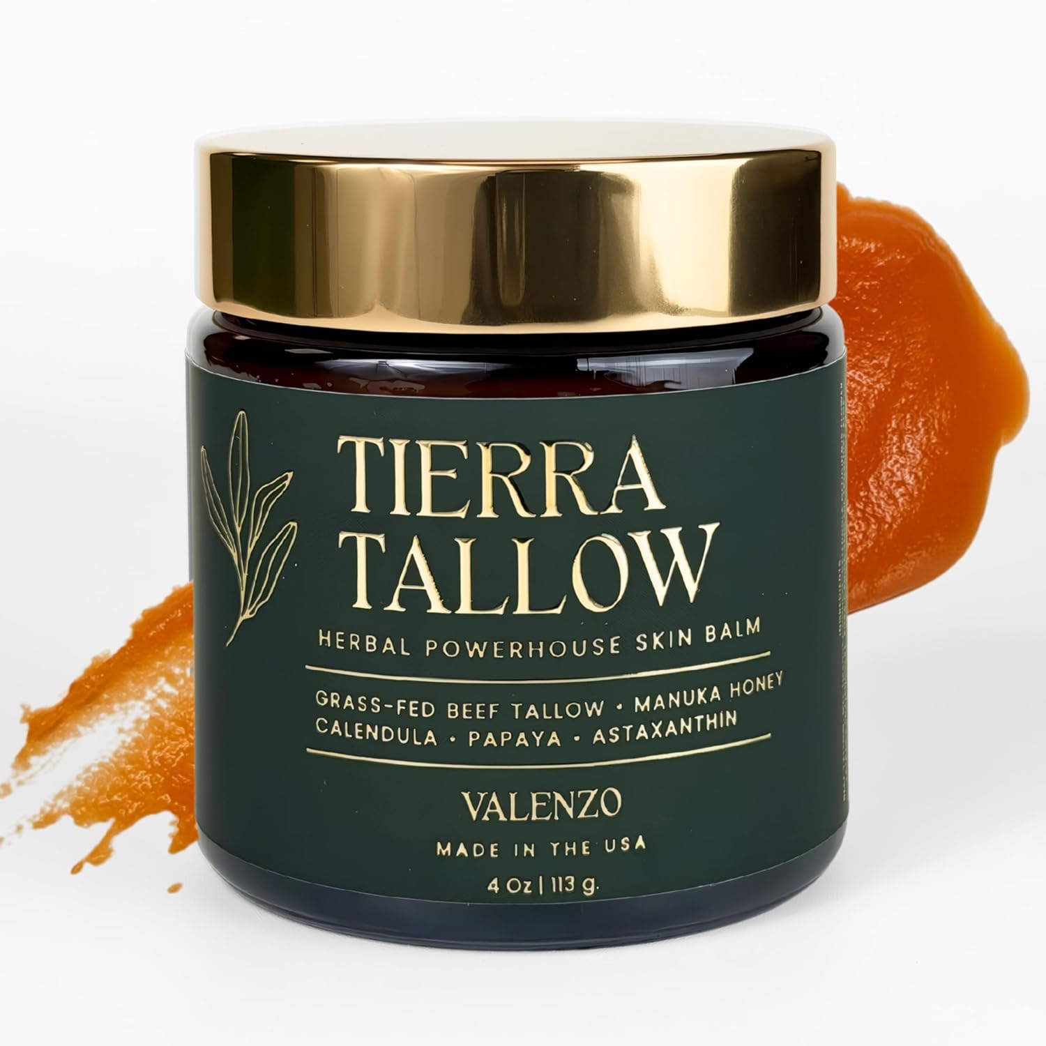 Tallow Balm for Face & Body – Grass-Fed Beef Tallow Moisturizer for Sensitive Skin, Infused with Botanicals, Papaya, Manuka Honey & Astaxanthin