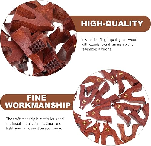 Miniatura 8 de ARTIBETTER Puente Guzheng Guzheng puente de instrumentos de palo de rosa puente musical para cítara china Koto Gu Zheng piezas de repuesto