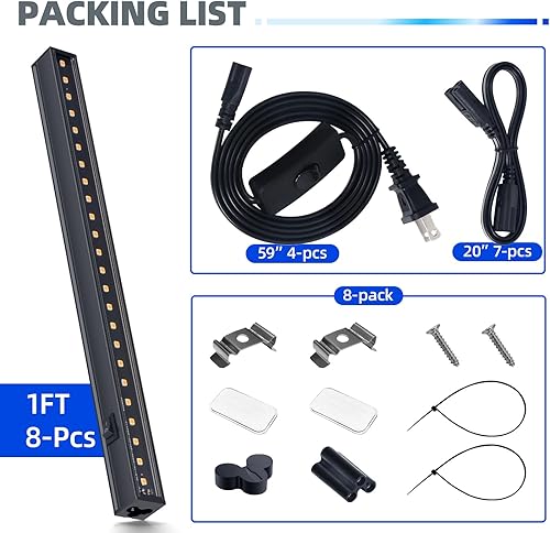 Miniatura 9 de Barrina Luces de cultivo para plantas de interior de espectro completo, lámpara LED de crecimiento de 1 pie, bombillas LED de cobertura negra para