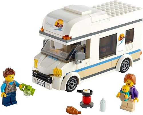 Miniatura 4 de LEGO City Great Vehicles Holiday Camper Van 60283 - Juego de juguetes de construcción para niños niños y niñas a partir de 5 años 190 piezas