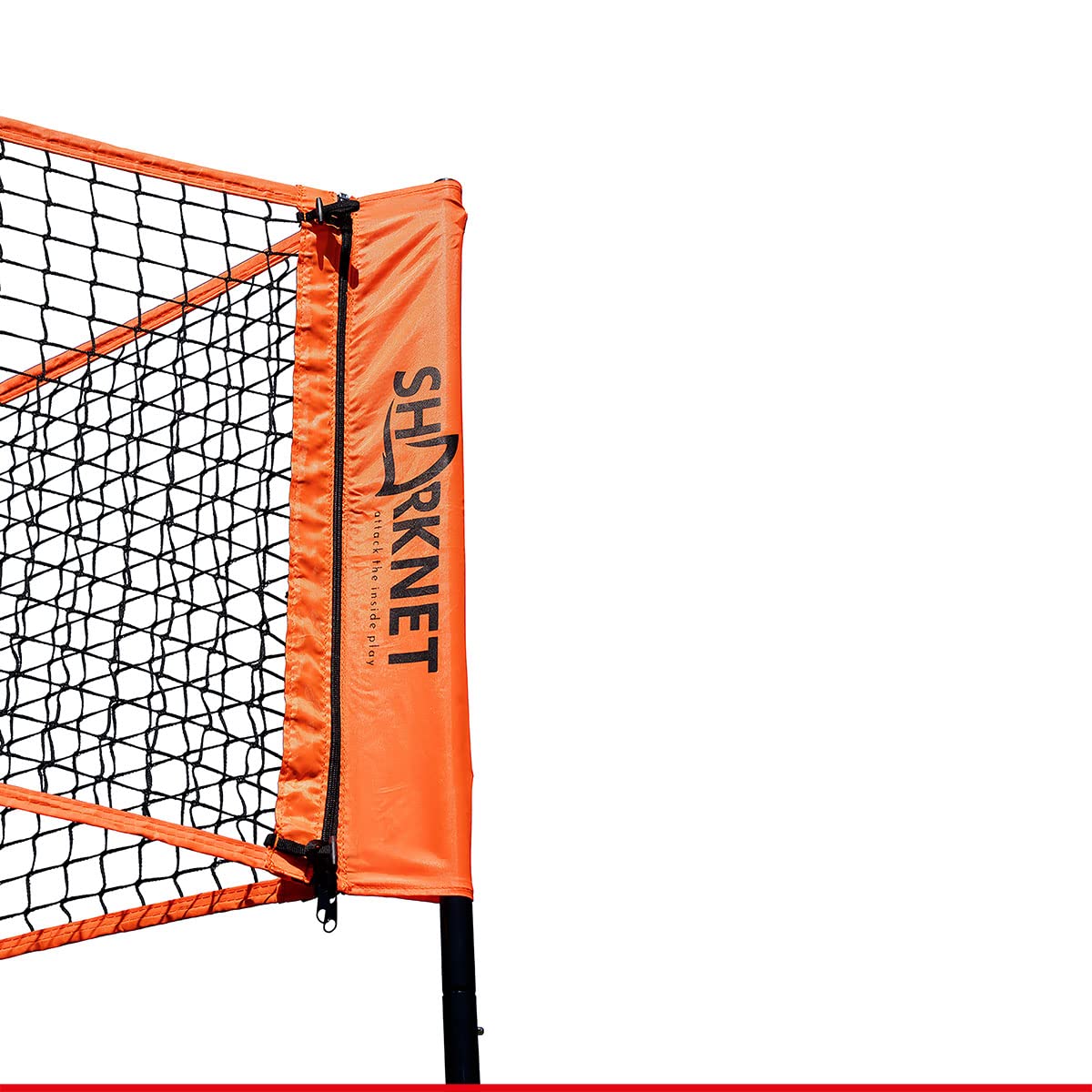HAMMER 2 in 1 volleyballnetz SHARKNET - dreieckiges Volleyball Netz Set, höhenverstellbares Beachvolleyball Netz