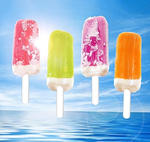 Miniatura 3 de ONLYKXY 100 unidades de palitos de caramelo transparentes de 4 pulgadas, mini palo de acrílico para tartas reutilizables, palitos de helado para