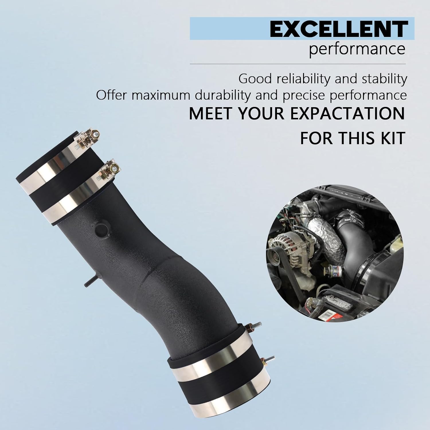 4" Turbo Air Intake Pipe Kit Compatible With Ford Super Duty 7.3L Diesel F-Series 1999-2003