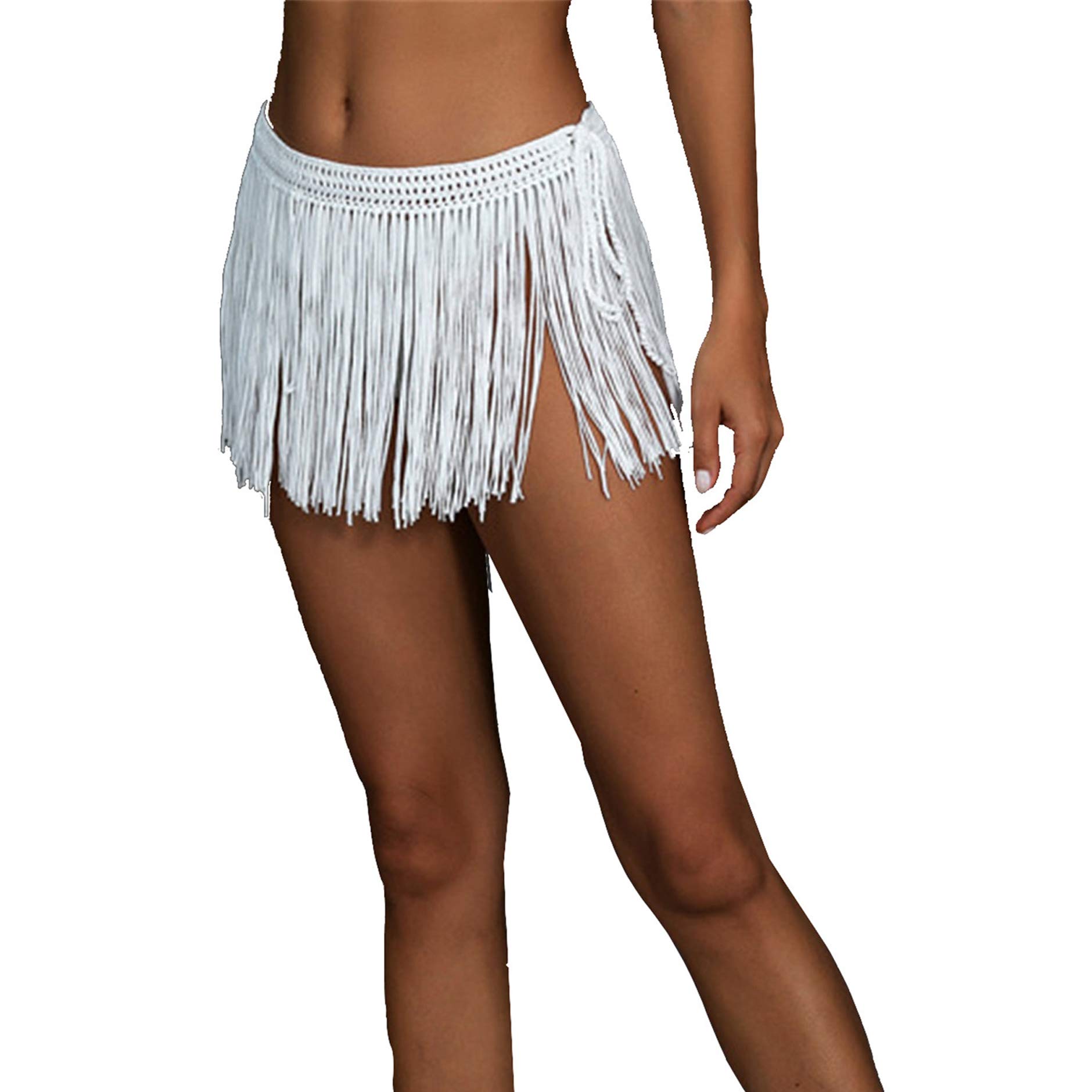 LD DRESSSwimwear Cover Up,Sexy Fashion Beach Hand Crochet Shawl Capelet Cover Up Sunscreen Net Triangle Fishnet Skirt (SJJ9)