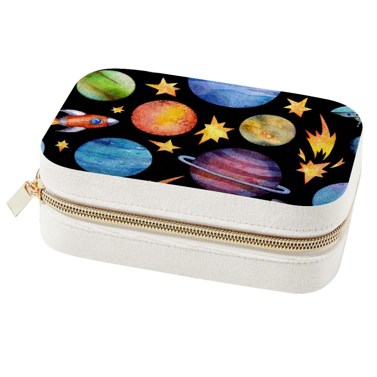 Organisateur de bijoux nomade motif espace pour vos vacances