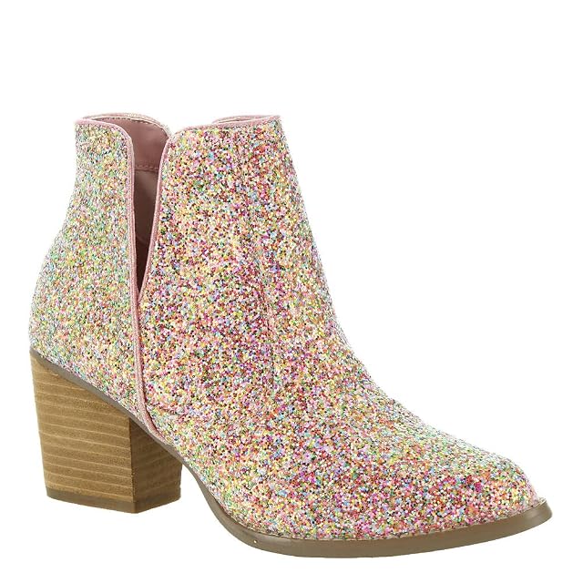 Not Rated Fiera High Heel V-Cut Boot Sparkly Ankle Boots for Women with Almond Toe Dress Shoe with