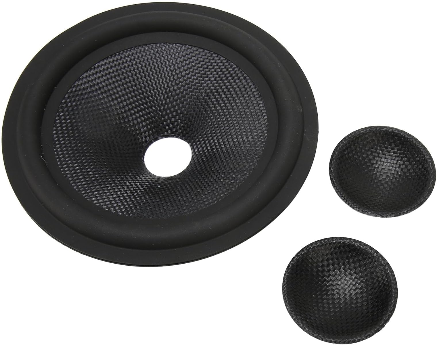 Subwoofer Speaker Drum Paper Durable Rubber Surround Cone Drum Paper for Easy Installation, Suitable for Speaker Enthusiasts, Black