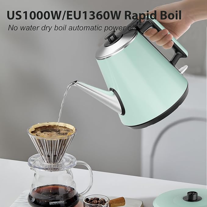 Tetera Eléctrica 0.9L Acero Inoxidable 304 1000W Apagado Automático miniatura 4