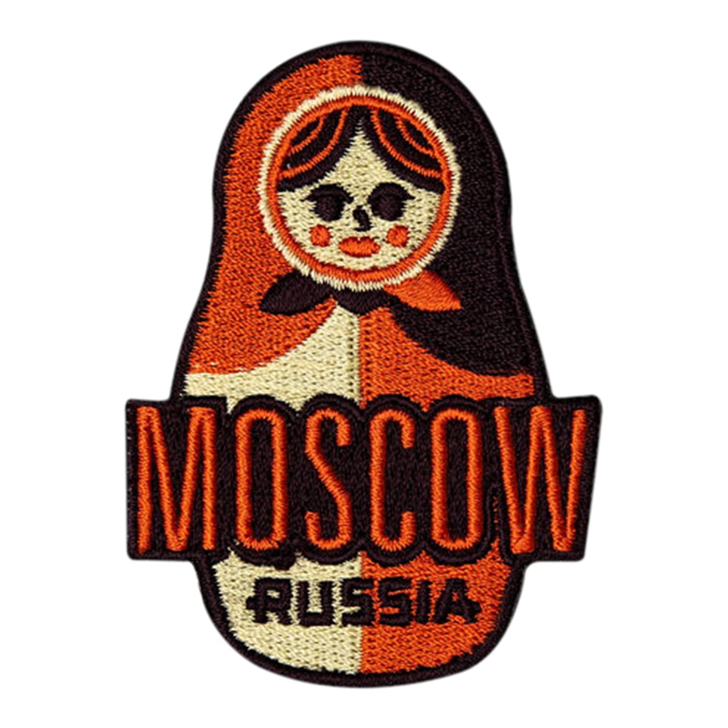 Vagabond Heart Moscow Patch - Matryoshka Doll Gift - Moscow Russia Souvenir - Nesting Dolls Iron On Travel Badge