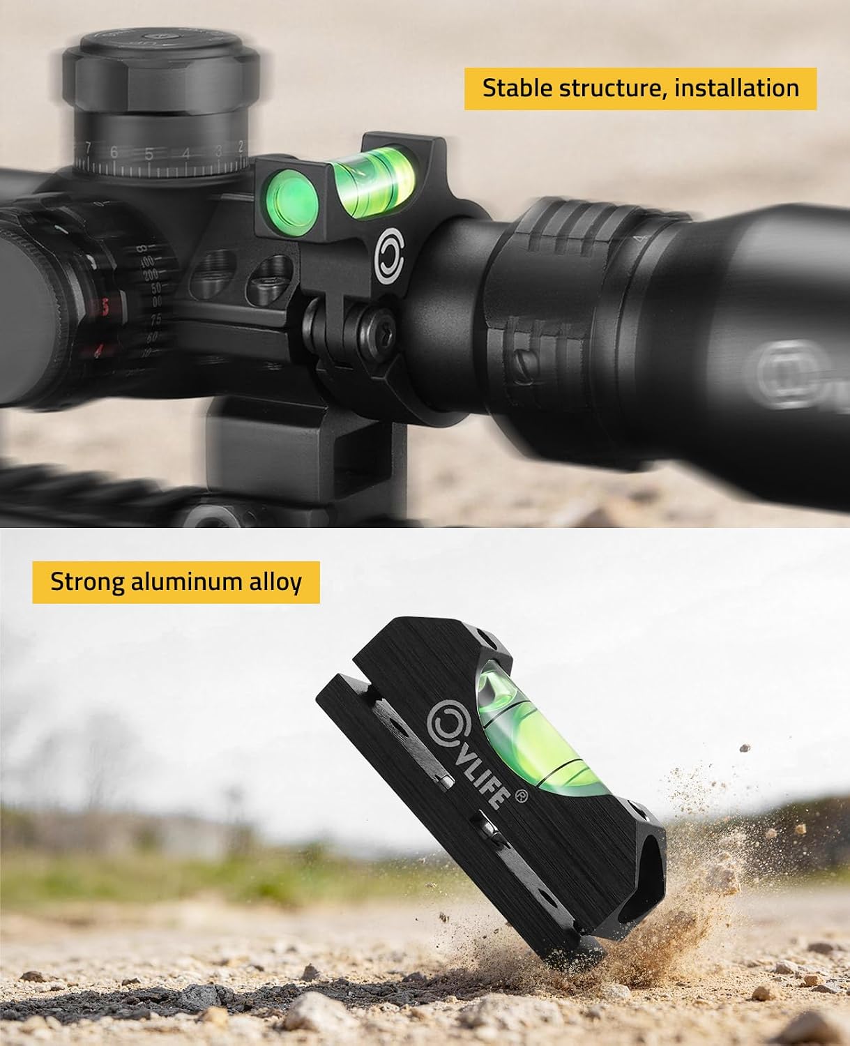 CVLIFE Scope Leveling Kit Anti-cant Scope Level for 30mm Tubes with 2 Magnetic Bubble Level Precision Leveling Tool during the Installation and Use of the Scope Aluminum Alloy Black