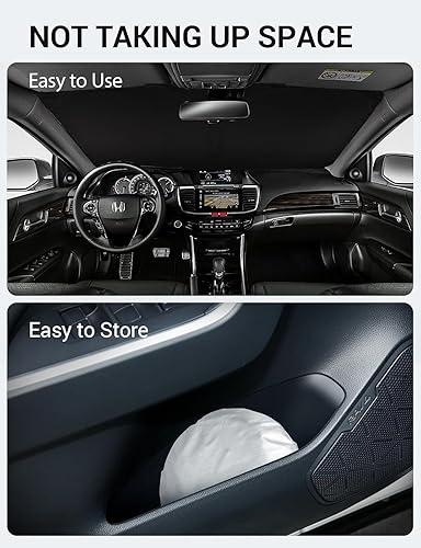 Miniatura 354 de Proadsy Parasol para parabrisas para Ford F-150 2015-2020 F150 Lariat, King Ranch, Platinum, XL XLT Limited Raptor, plegable, protector solar que