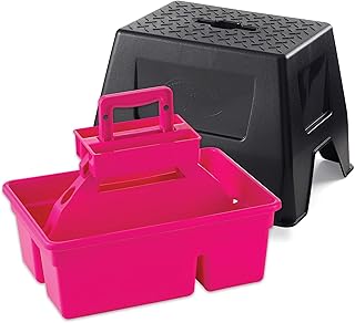 Duratote Step Stool with Grooming Box Pink