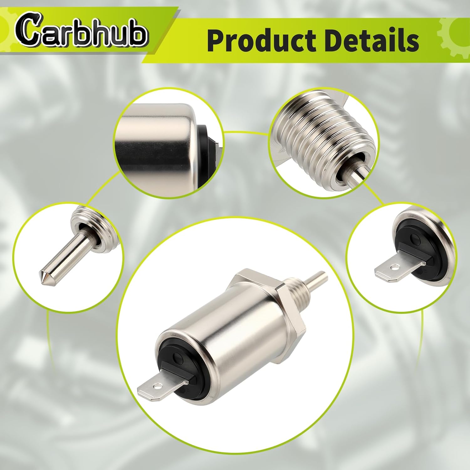 Close-up views of the solenoid's components