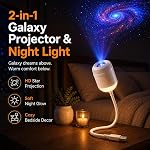 New Hd Smart Dynamic 5d Holographic Night Light Projector, Plug and Play Hd Star Projector, 360° Adjustable Galaxy and Ocean Projector for Bedroom Ceiling, USB Powered (24 Projection Films)