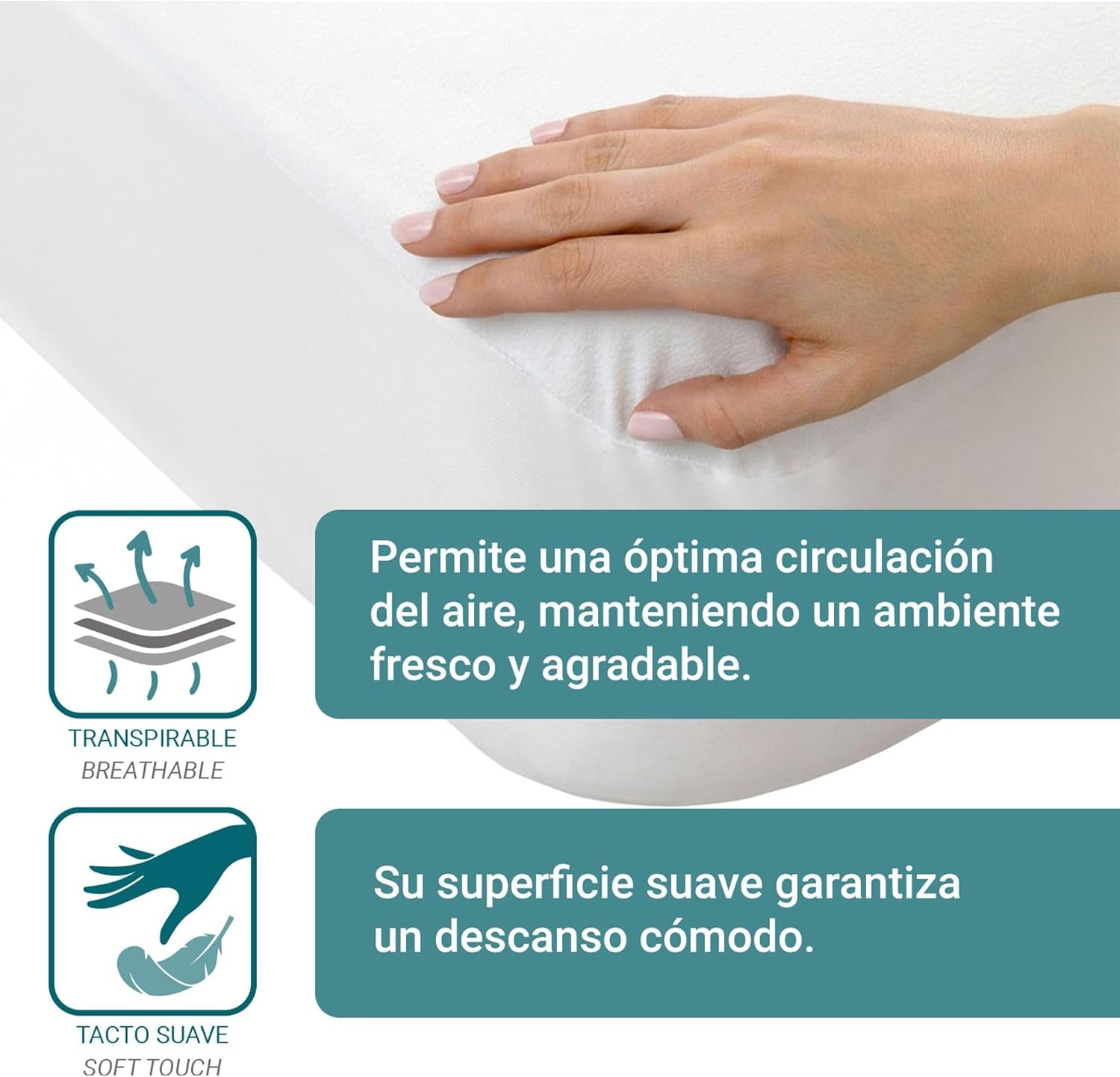 Mattress Protector Size 80 Padded Super Soft Non Slip Easy Wash 100 White Terry