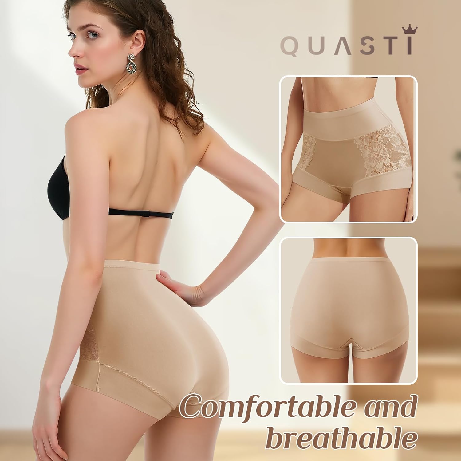 women's underwear Lace seamless invisible No Show Briefs Soft breathable panties Women's sexy low-rise panties - Image 4