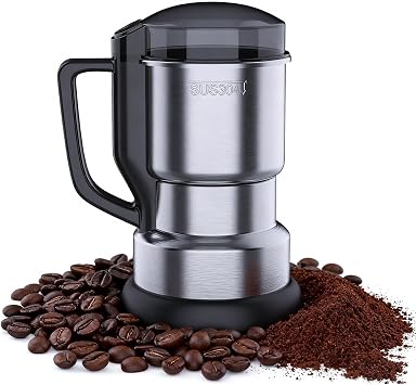 Electric Grain Grinder Mill,400g Grain Mill High Speed Commercial Spice Grinder 304 Stainless Steel Spice Herb Mill for Dry Cereals Grain Herb Spice Coffee Corn Bean