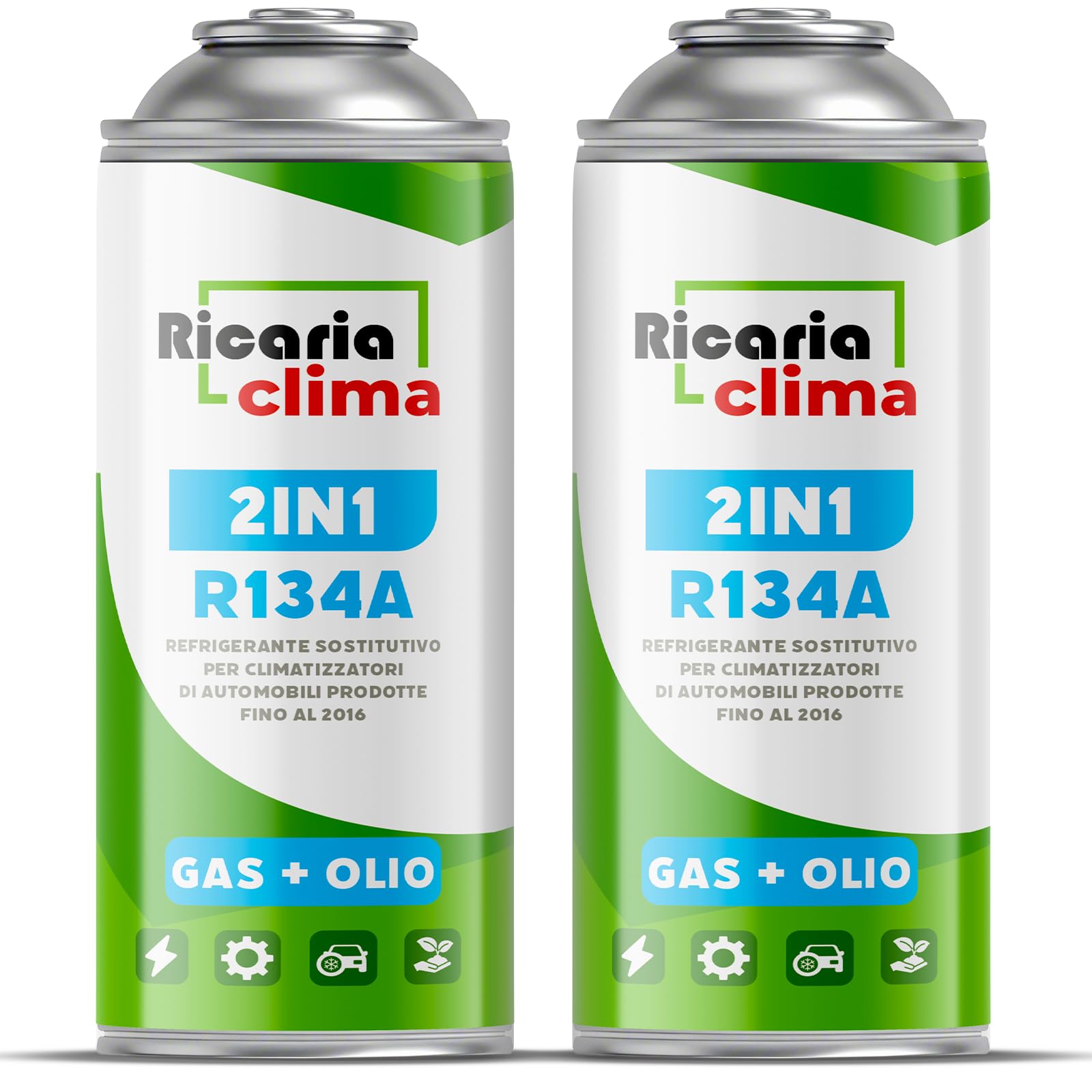 Gas de Recambio R134a para Aire Acondicionado de Automóvil – Kit Refrigerante 2 Botellas 235 g
