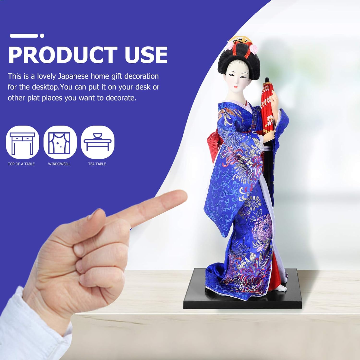 George Jimmy Japanese Traditional Beautiful Kimono Geisha Maiko Doll Decorations 12 inch
