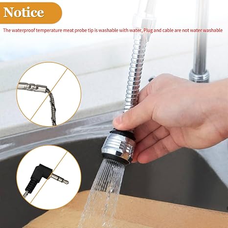Replacement Meat Probes for Traeger Wood Pellet Grill, Compatible with Pit Boss Series Pellet Grill and Smoker, 3.5 mm Plug High-Temperature BBQ Waterproof Digital Thermostat Probe, 2 Pack
