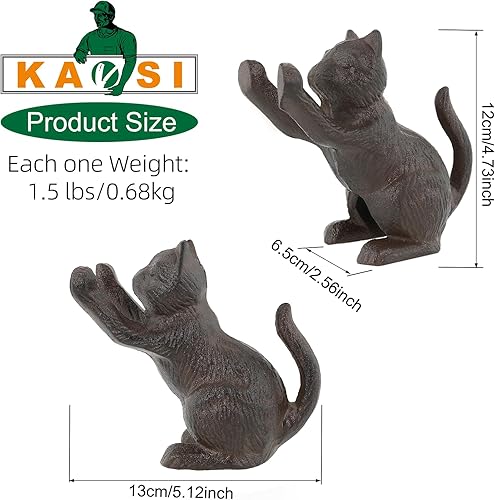 Miniatura 3 de Extremos decorativos para libros, extremos de libro únicos de hierro fundido con forma de animal para sostener libros resistentes, para decoración