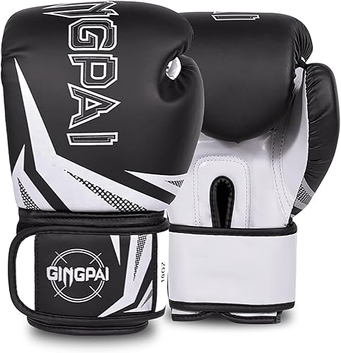 Miniatura 8 de Guantes de boxeo, entrenamiento de boxeo profesional, guantes de kickboxing para hombres, mujeres, adultos, niños, acolchado de varias capas, para