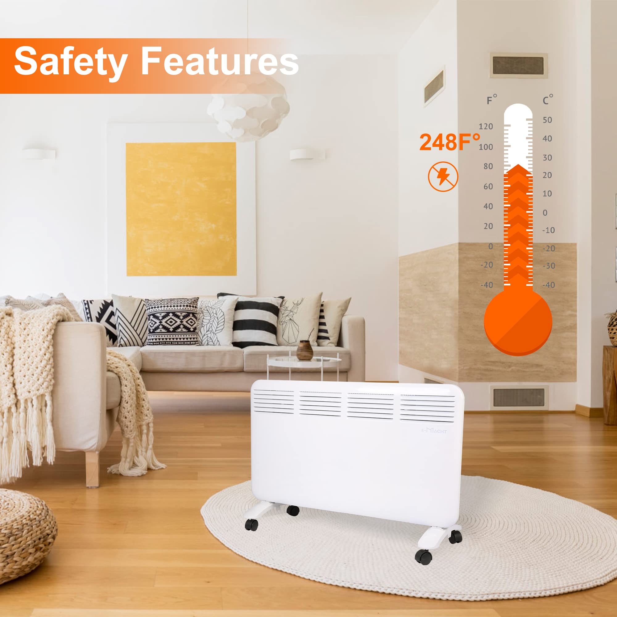 Amazon.com: DC DICLASSE 2 in 1 Portable Space Heater, 1500W Energy  Efficient Heater with Thermostat, Wall Mounted LED Display Convection Heater  for Indoor Use, Office Bedroom : Home u0026 Kitchen
