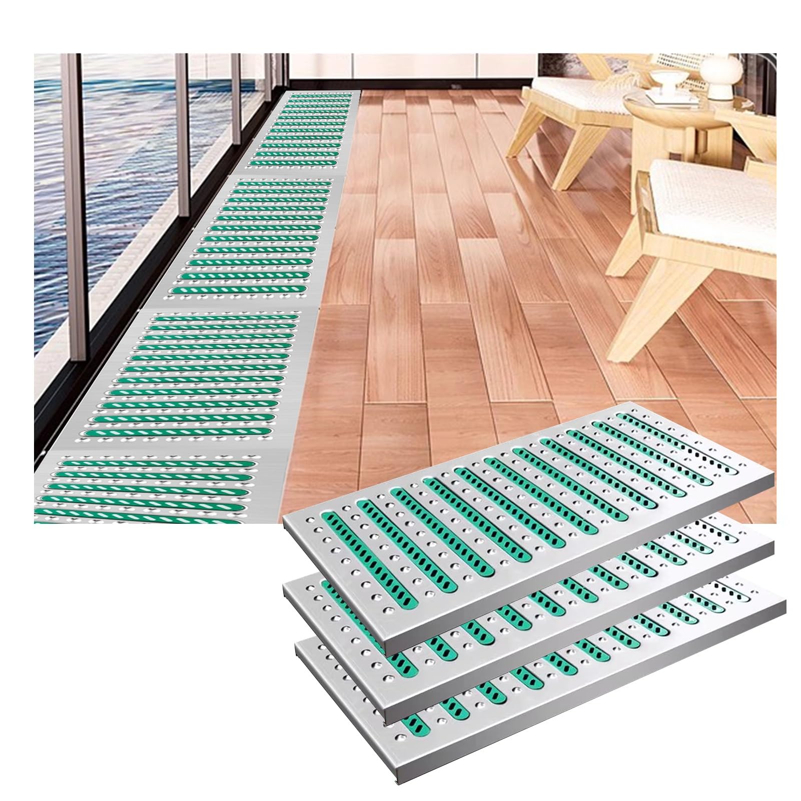 Grille d'évacuation en acier inoxydable lot de 6 grilles métalliques