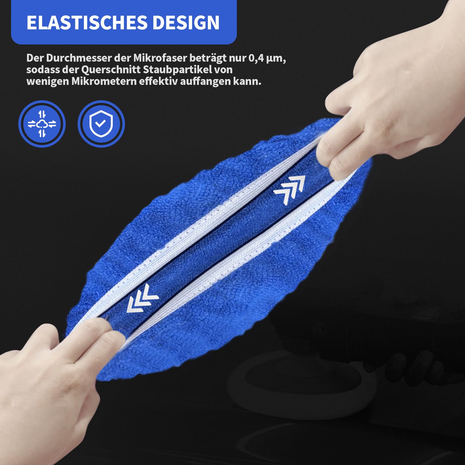 6 almohadillas de pulido de 125 mm, accesorio de pulido compatible con lijadora orbital Bosch, microfibra suave, almohadillas de pulido para lijadora orbital para el cuidado de la pintura del coche