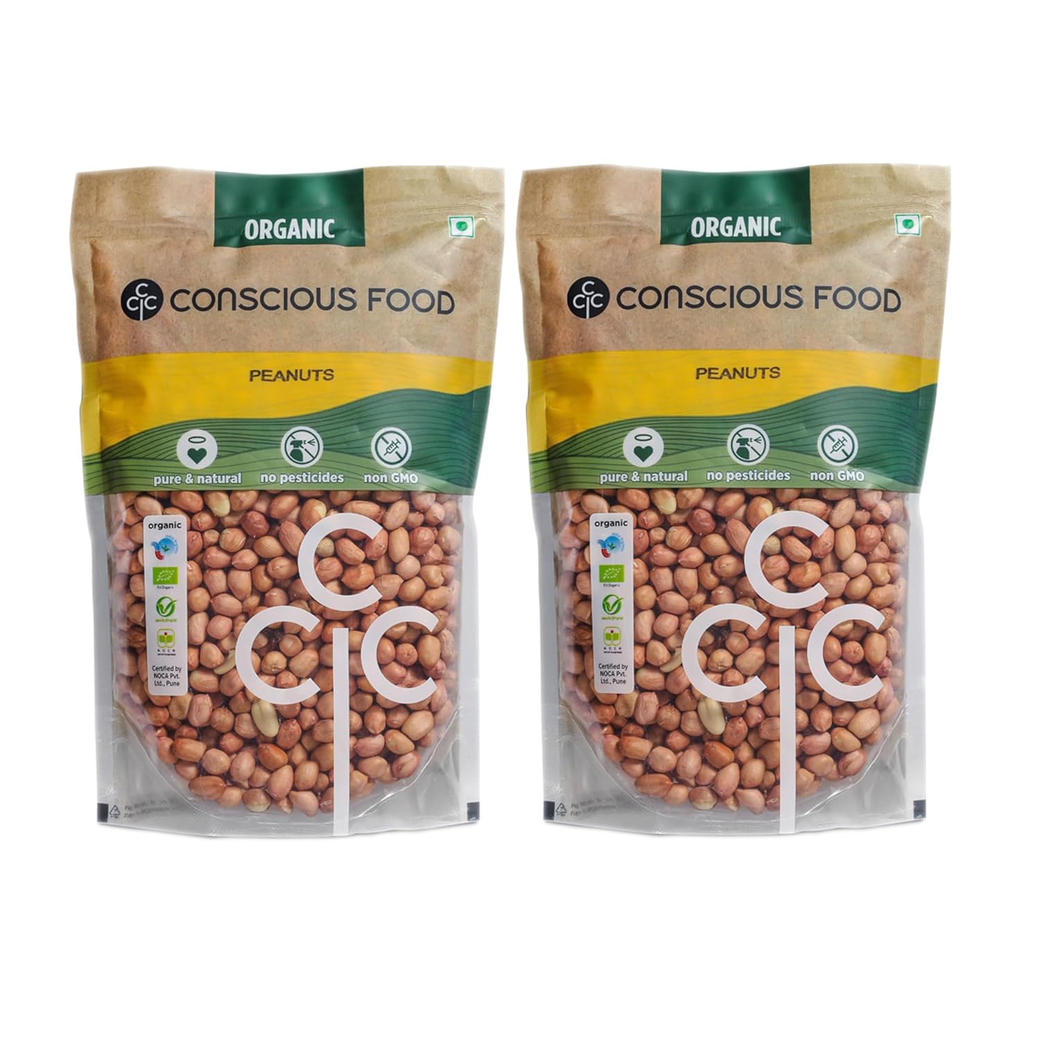 Conscious Food Organic Raw Peanut | Local Farm in Maharashtra | Groundnut| Healthy Tasty Snack | Value Pack Moongfali – 1kg Pack of 2 (500g x 2 ) Conscious Food Organic Raw Peanut | Local Farm in Maharashtra | Groundnut| Healthy Tasty Snack | Value Pack Moongfali – 1kg Pack of 2 (500g x 2 )