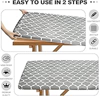 Vista 4 de Senneny Juego de 3 fundas para mesa de picnic ajustables con funda de banco y bolsa con cordón, mantel de vinilo 100% impermeable con respaldo