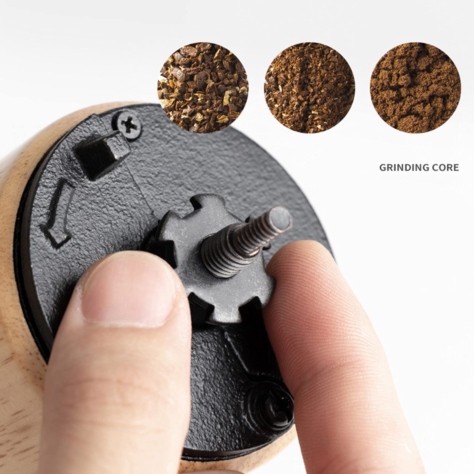 Molinillo de café en grano manual, mini molinillo de café manual, molinillo de mano, molinillo de mano portátil, molinillo de café en grano, molinillo de café, capacidad 25G,Brown