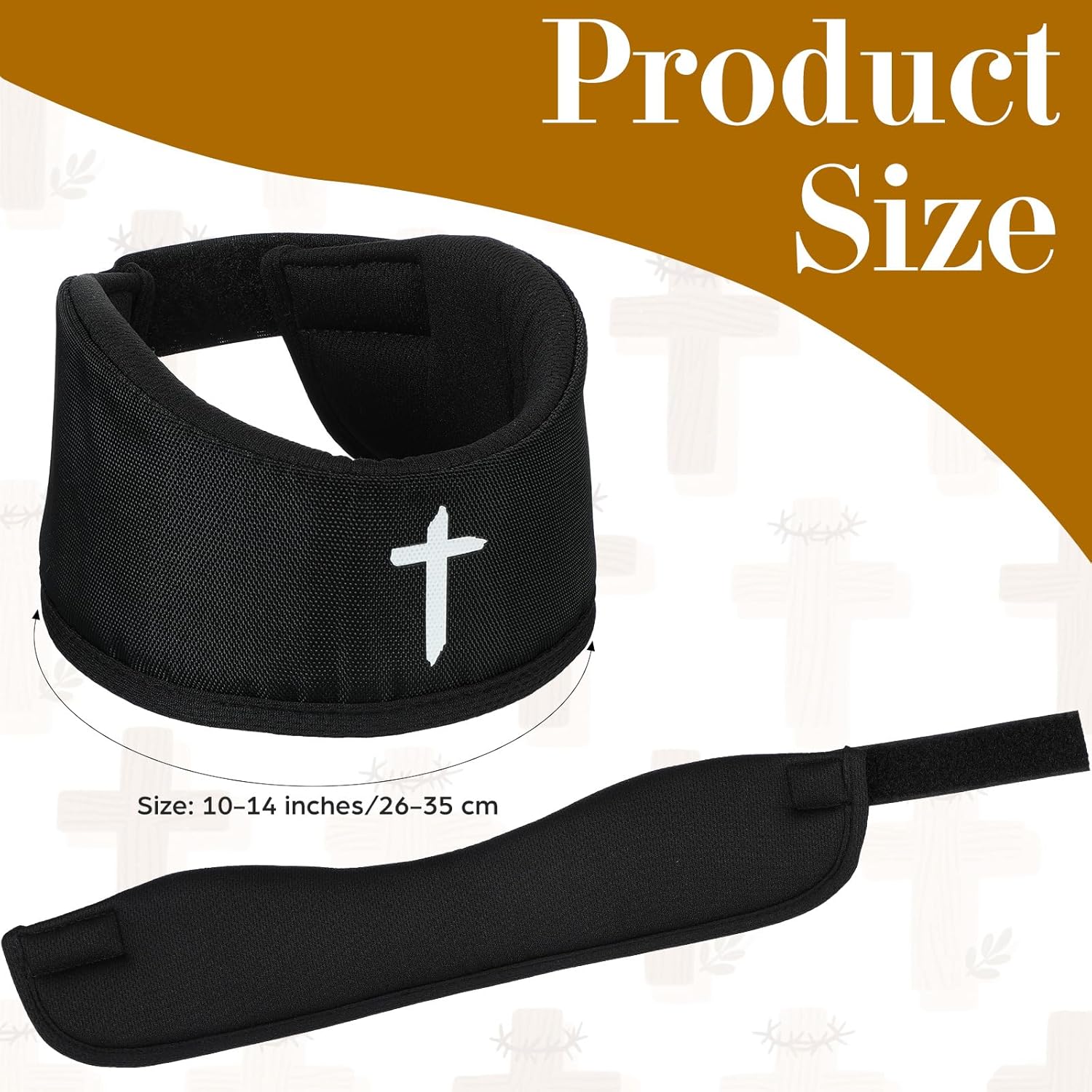 Newcotte Christian Hockey Neck Guard Cross Faith Cut Resistant Neck Guard Religious Sport Protection Accessories for Youth Adult Paintball Ice Hockey Protective Gear