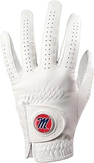 LinksWalker Collegiate Cabretta Leather Golf Glove with Magnetic Ball Marker