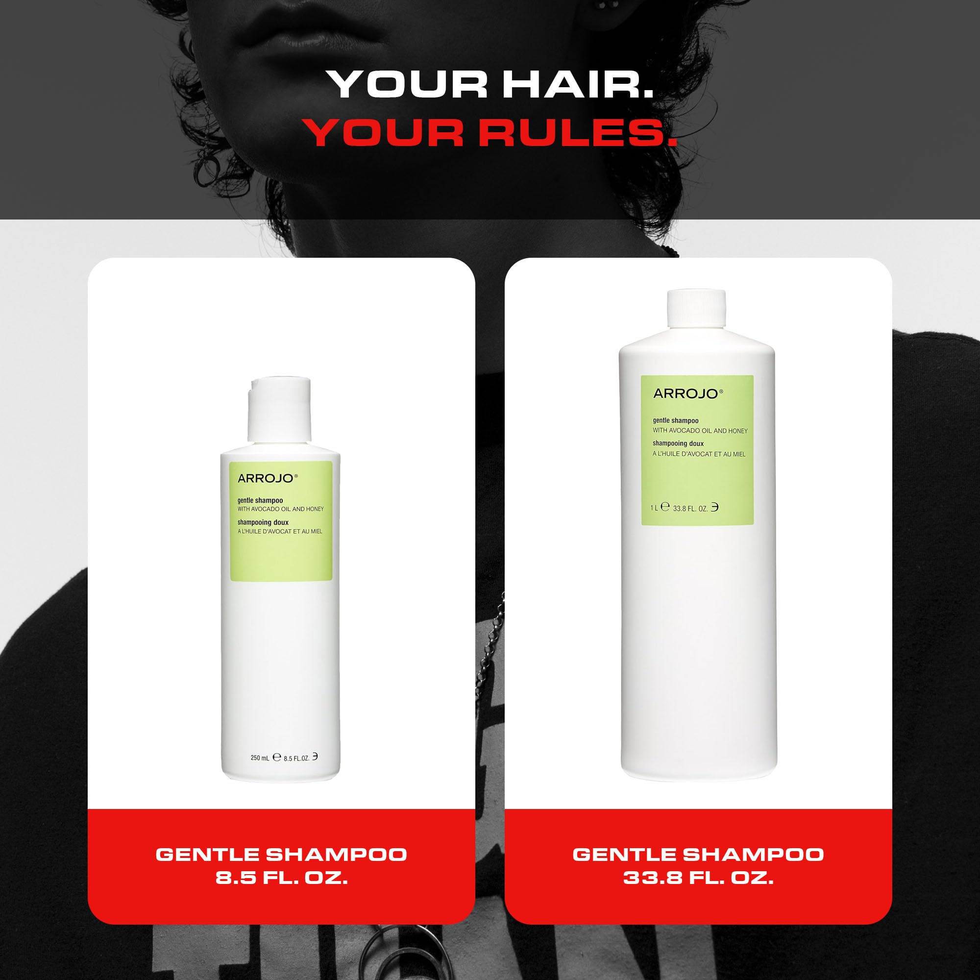 Arrojo Gentle Shampoo – Sulfate Free Shampoo with Vitamin B5, Coconut, Avocado & Sesame Seed Oils – Moisturizing Cleanser for Keratin-Treated & Damaged Hair
