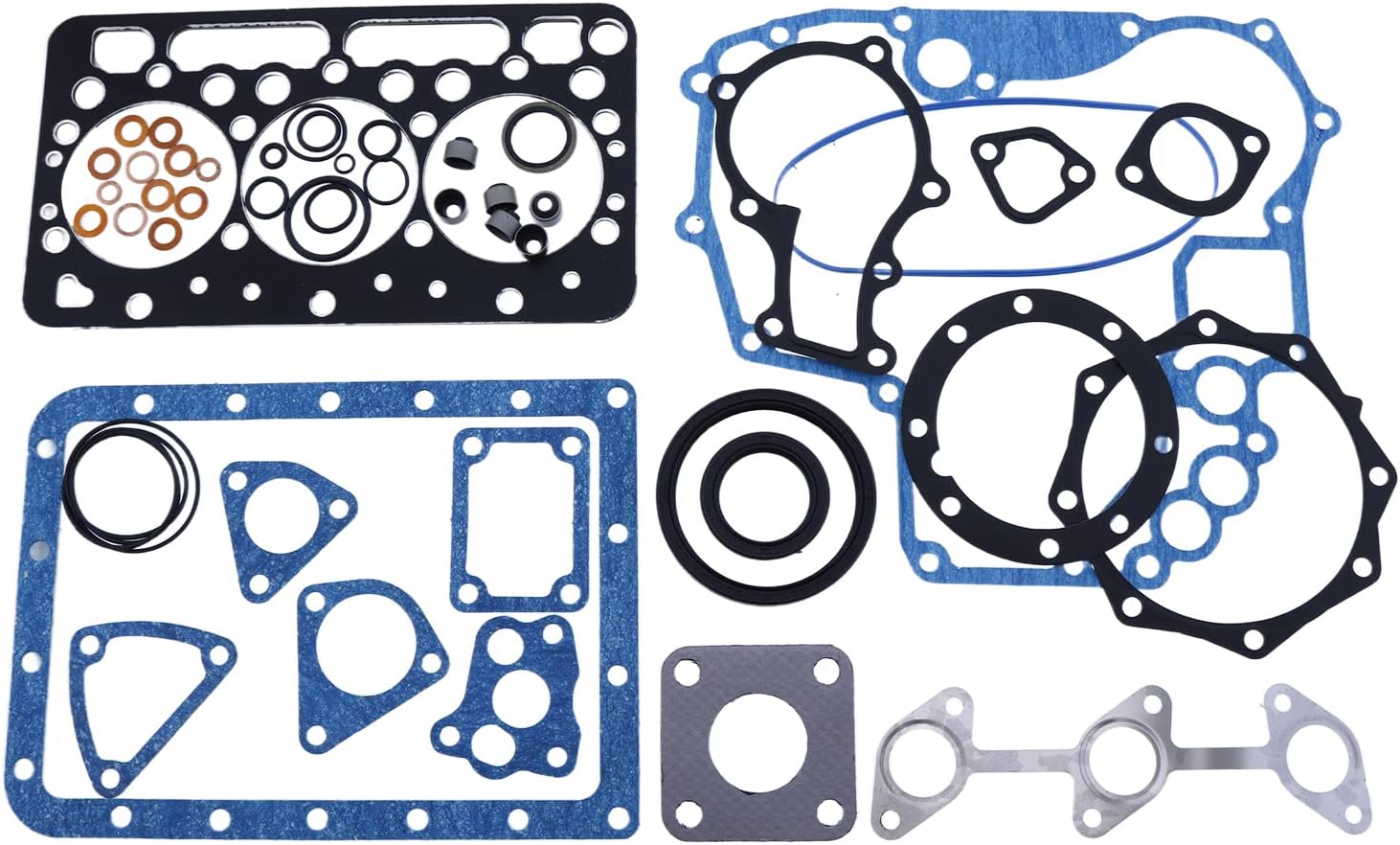 Full Gasket Upper Lower Set Compatible with Kubota D722 D782 Bobcat 316 322 320 453 MT50 MT52
