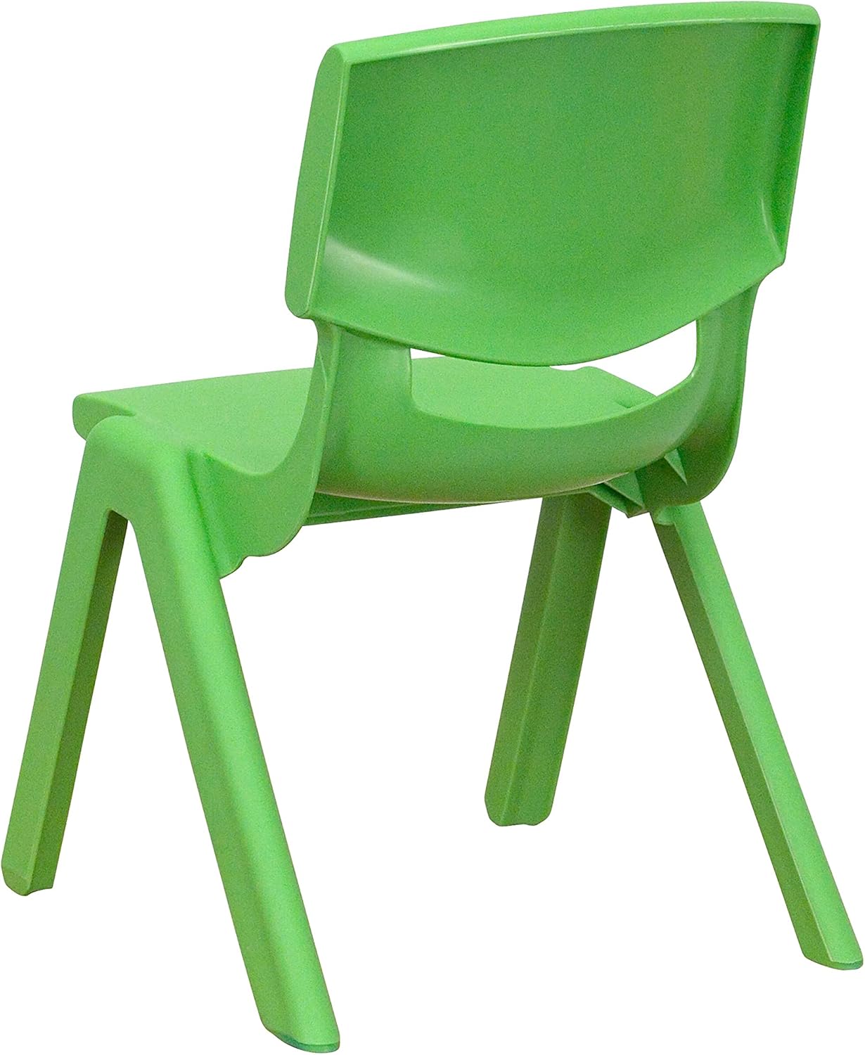 Flash Furniture Whitney 4 Pack Green Plastic Stackable School Chair with 10.5'' Seat Height