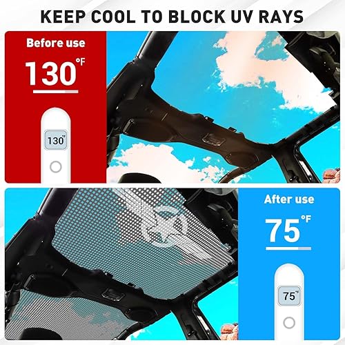 Miniatura 7 de RT-TCZ Parasol de malla para Jeep JLU, cubierta superior, protección UV, accesorios para Jeep Wrangler JLU 2018 en adelante, para Jeep Gladiator JT